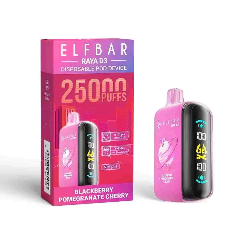 Elf Bar Raya D3 Blackberry Pomegranate Cherry – 25000 - Buy Authentic Vape in Bengaluru - Vape Shop Bengaluru