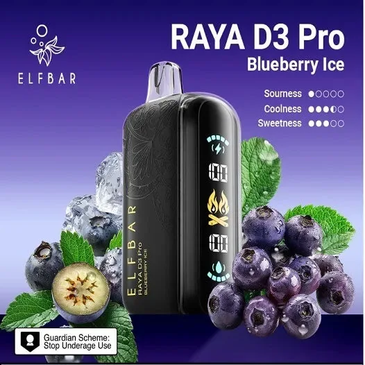 Elf Bar Raya D3 Pro 30K – Blueberry Ice 30000 Puffs - Buy Authentic Vape in Bengaluru - Vape Shop Bengaluru