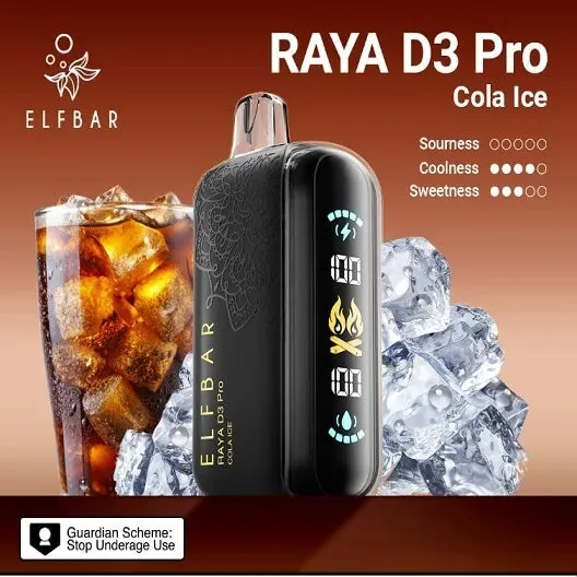 Elf Bar Raya D3 Pro 30K – Cola Ice 30000 Puffs - Buy Authentic Vape in Bengaluru - Vape Shop Bengaluru