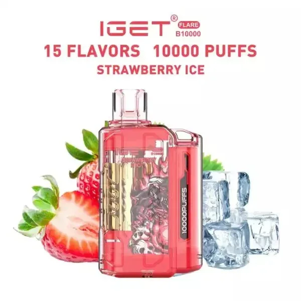 Iget Flare B10000 – Strawberry Ice - Buy Authentic Vape in Bengaluru - Vape Shop Bengaluru