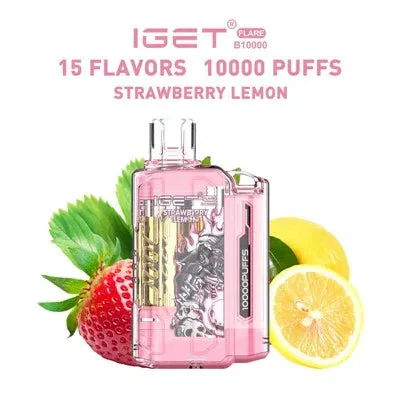 Iget Flare B10000 – Strawberry Lemon - Buy Authentic Vape in Bengaluru - Vape Shop Bengaluru