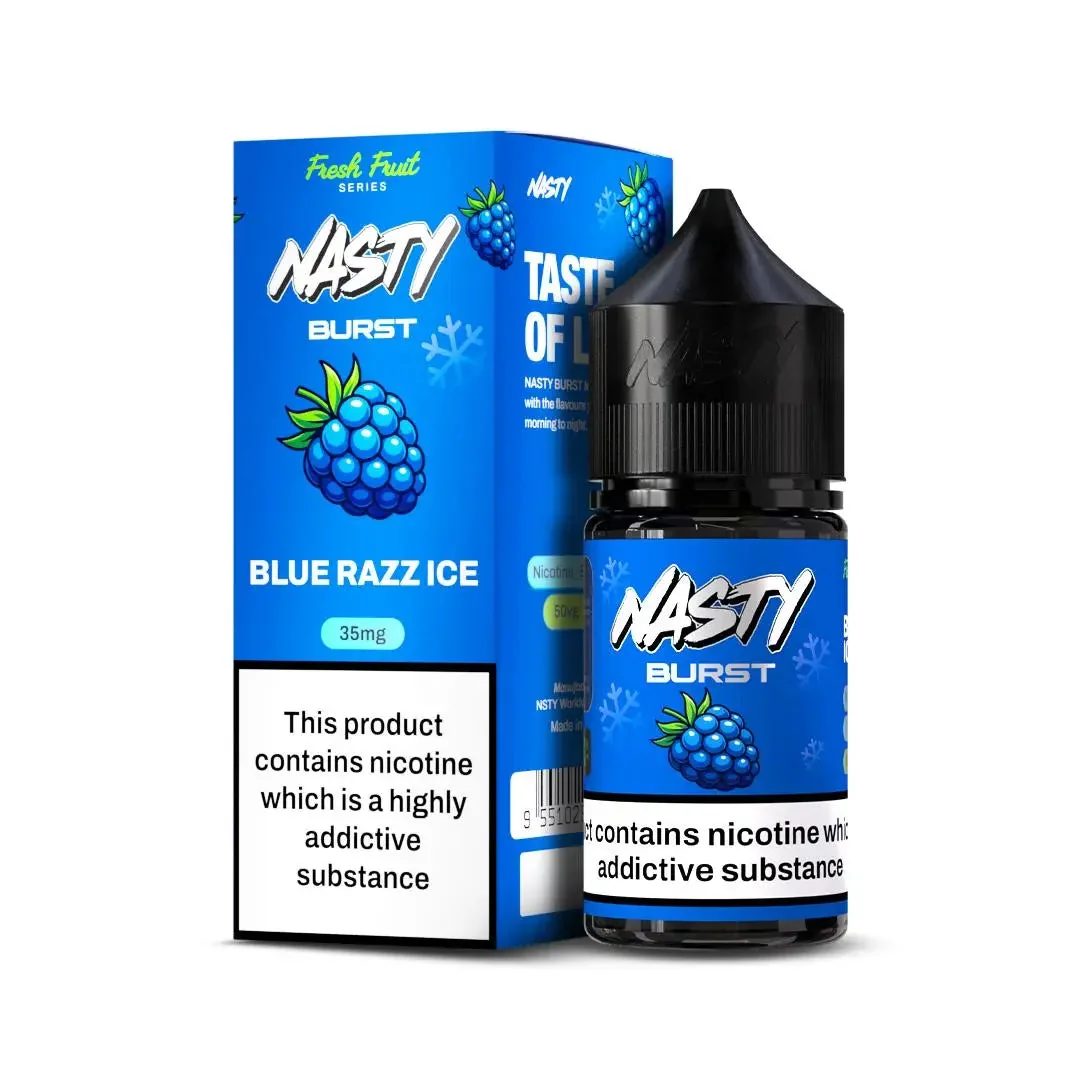 Nasty Burst Nic Salts – Blue Razz Ice - Buy Authentic Vape in Bengaluru - Vape Shop Bengaluru