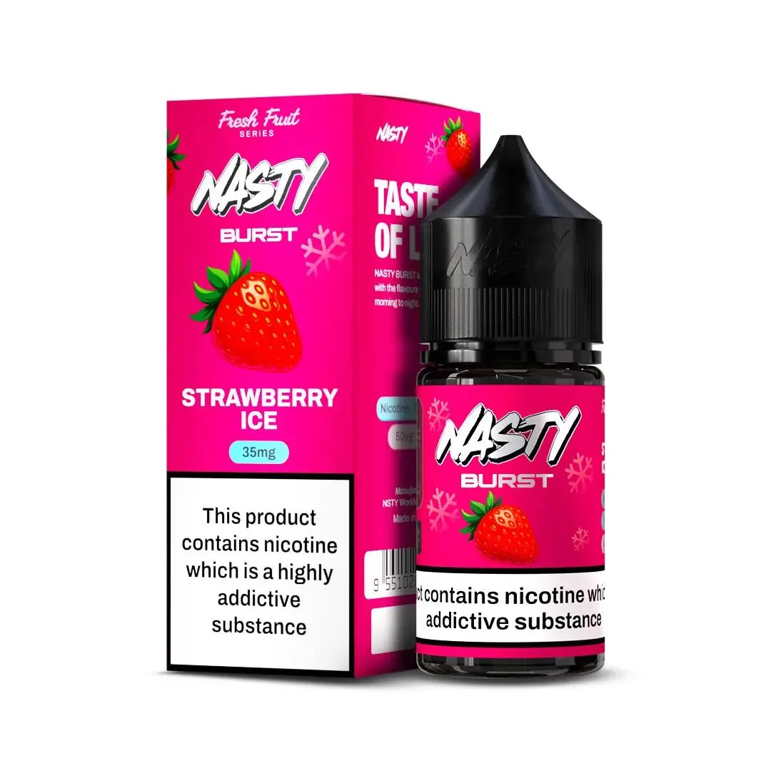 Nasty Burst Nic Salts – Strawberry Ice - Buy Authentic Vape in Bengaluru - Vape Shop Bengaluru
