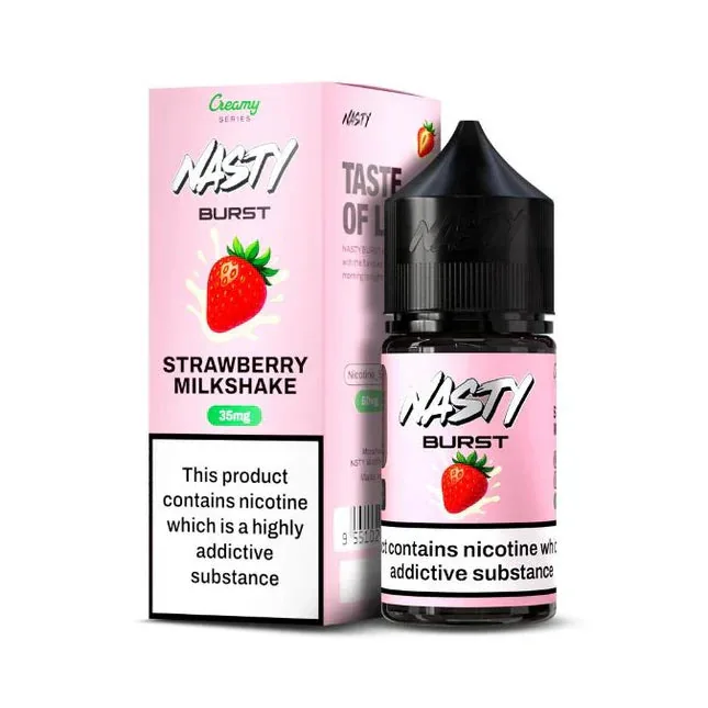 Nasty Burst Nic Salts – Strawberry Milkshake - Buy Authentic Vape in Bengaluru - Vape Shop Bengaluru